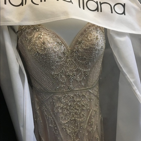 Stunning Hand Beaded Art Deco Wedding Dress (894) - Picture 4 of 16